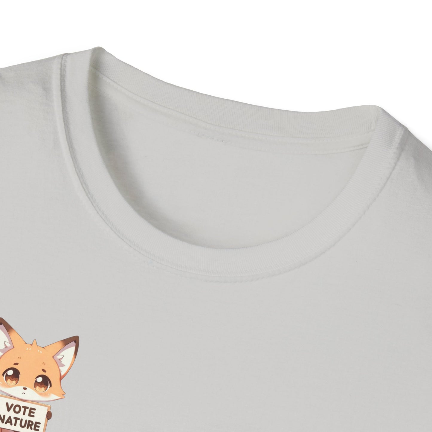 Inspiring Cute Fox Statement Soft Style t-shirt: Vote Nature |unisex| Minimalist Protest, Resistance, Activism, and Strong! Show You Care!