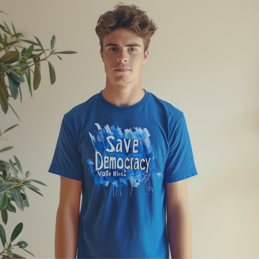 Save Democarcy Vote Blue t-shirt Speak Loudly and Save Democracy Political Shirt