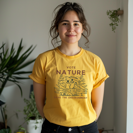 Vote Nature Save the Environment Statement Soft Style t-shirt |unisex| Political Shirt, Once Nature is Gone What's Left?