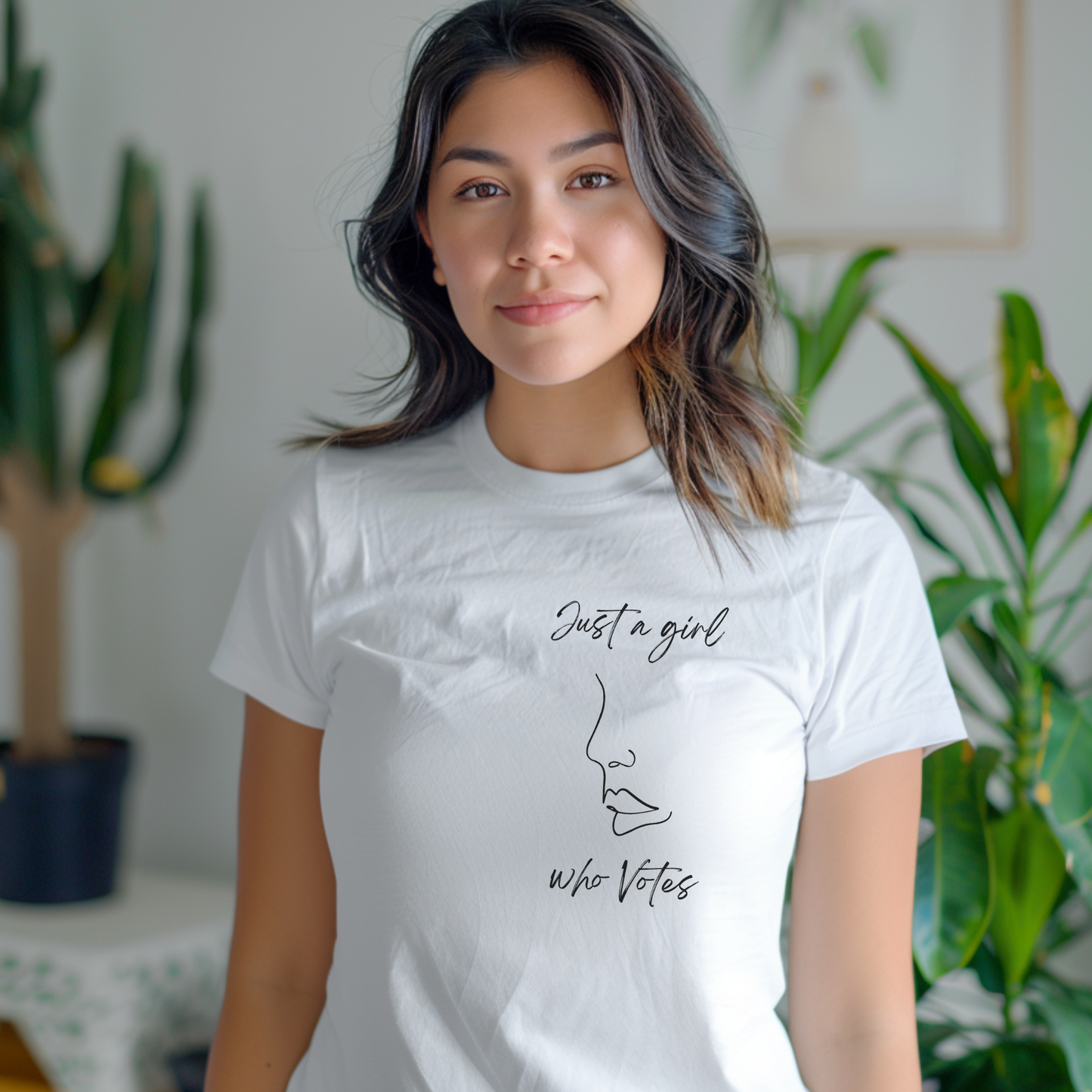 Just a Girl Who Votes Statement Soft Style t-shirt: Strong yet Subtle Activism! Be Unmoved!